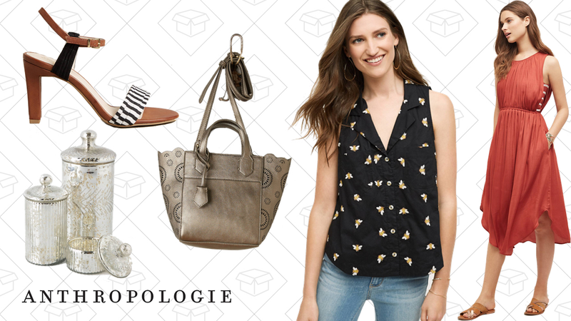 Seychelles Prime Heels, $60 | Monarch Mercury Jar, $8-$20 | Pascala Vegan Leather Crossbody Bag, $40 | Winnie Buttondown, $50 | Costa Midi Dress, $100